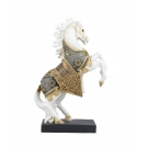 Cavalo Branco Empinando 34cm - Resina Animais
