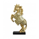 Cavalo Dourado Empinando 26.5cm - Resina Animais