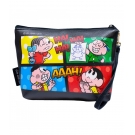 Necessaire Preto Personagens 15x5x22cm - Turma Da MÃ´nica