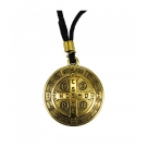 Colar Dourada MedalhÃ£o SÃ£o Bento 3.5cm