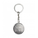Chaveiro MedalhÃ£o SÃ£o Bento Prateado 3.5cm