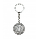 Chaveiro MedalhÃ£o SÃ£o Bento Prateado 3.5cm