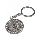 Chaveiro MedalhÃ£o SÃ£o Bento Prateado 3.5cm