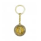 Chaveiro MedalhÃ£o SÃ£o Bento Dourado 3.5cm