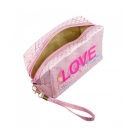 Necessaire Retangular Rosa Sereia Love 11x7x18cm