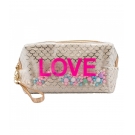 Necessaire Retangular Branco Sereia Love 11x7x18cm