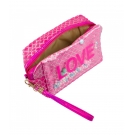 Necessaire Retangular Pink Sereia Love 11x7x18cm