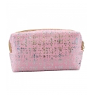 Necessaire Retangular Rosa Beijo 11x6x18cm