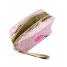 Necessaire Retangular Rosa Beijo 11x6x18cm