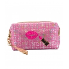 Necessaire Retangular Pink Beijo 11x6x18cm