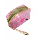 Necessaire Retangular Pink Beijo 11x6x18cm