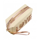 Necessaire Retangular Creme Love 12x7.5x20cm