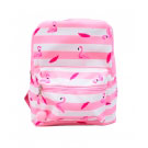 Mochila Rosa e Branco de Flamingo