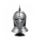 Enfeite Capacete Cavaleiro Medieval Prateado 46x32x20cm