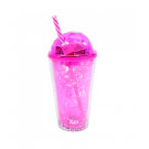 Copo Rosa com Canudo Você Arrasa 450ml
