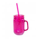 Caneca Rosa com Gel e Canudo Você Arrasa 500ml