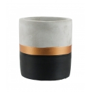 Vaso Cimento Base Preto 9x8x8cm