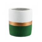 Vaso Cimento Base Verde 9x8x8cm