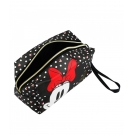 Necessaire Retangular Preta Pintas LaÃ§os Minnie 13x10x20cm - Disney