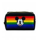 Necessaire Retangular Preta Mickey Arco-Ãris 12x10x20cm - Disney