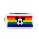 Necessaire Retangular Branca Mickey Arco-Ãris 12x10x20cm - Disney