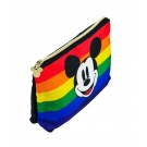 Necessaire Preta Mickey Arco-Ãris 19x7x23cm - Disney