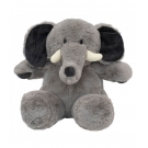 Elefante Cinza Sentado 27cm - PelÃºcia