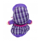 Boneca Roxo Xadrez Com ChapÃ©u 77cm