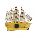  Miniatura ÃmÃ£ Barco Navio Veleiro Casco Verde Base Preta 8x1.5x9.5cm