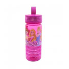 Garrafa Rosa com Brilho Princesas 500ml Disney