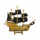 Miniatura Barco Navio Pirata Veleiro CanhÃ£o 28.5x7x33cm