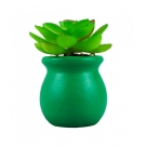 Vaso Cimento Verde Planta Artificial 8x5x5cm