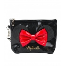 Necessaire Preto LaÃ§o Orelhas Minnie 12x5x17cm - Disney