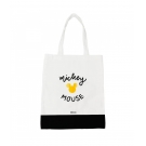 Bolsa Sacola Retangular Mickey Preto Branco 40x33cm - Disney