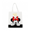 Bolsa Sacola Branca Retangular Rosto Minnie 40x33cm - Disney