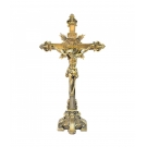 Crucifixo Dourado De Mesa 54.5cm - Enfeite Resina