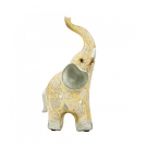 Elefante de Resina Bege