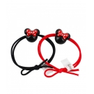 Jogo 2 ElÃ¡sticos Cabelo Minnie Vermelho/Preto-Disney