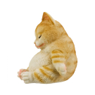 Gato Marrom Dormindo de Resina