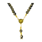 Enfeite Terço Contas Pretas São Bento