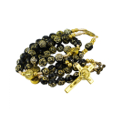 Enfeite Terço Contas Pretas São Bento