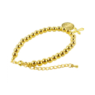 Pulseira TerÃ§o Contas Douradas SÃ£o Bento e Crucifixo