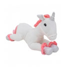 Unicornio de Pelï¿½cia Branco e Ros 80cm