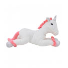 Unicornio de Pelï¿½cia Branco e Ros 80cm