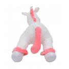 Unicornio de Pelï¿½cia Branco e Ros 80cm