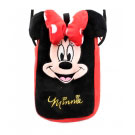 Bolsa Porta Celular Preta Minnie Disney