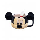 Caneca Porcelana 3D Mickey com Colher Disney