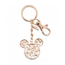 Chaveiro Dourado com Brilho Mickey