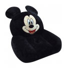 Puff de Fibra Preto Mickey Disney