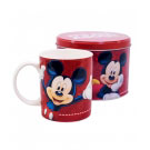 Caneca Porcelana Vermelha na Lata Mickey